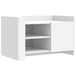 Salongbord Hvit 80X50X50 Cm Konstruert Tre