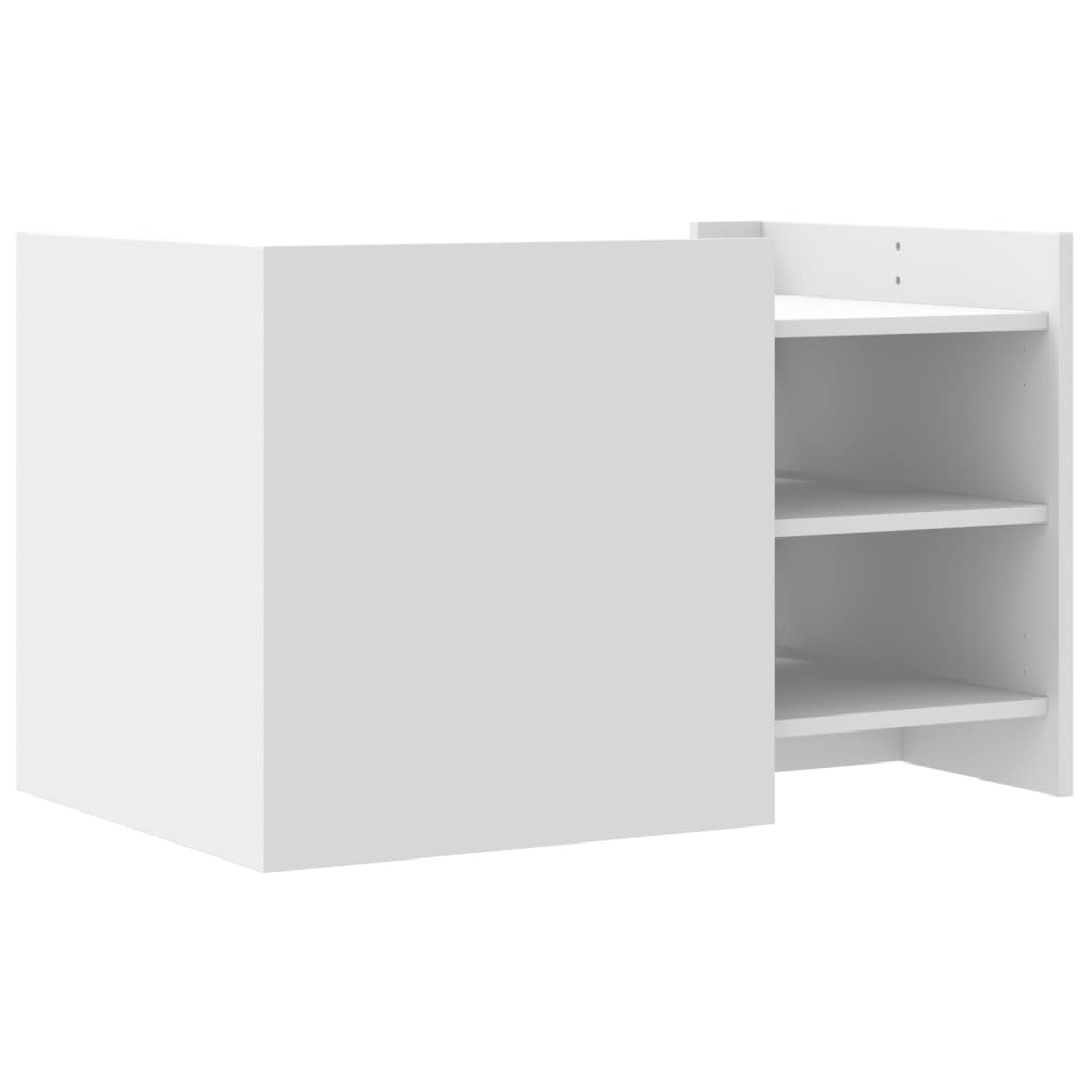 Salongbord Hvit 80X50X50 Cm Konstruert Tre