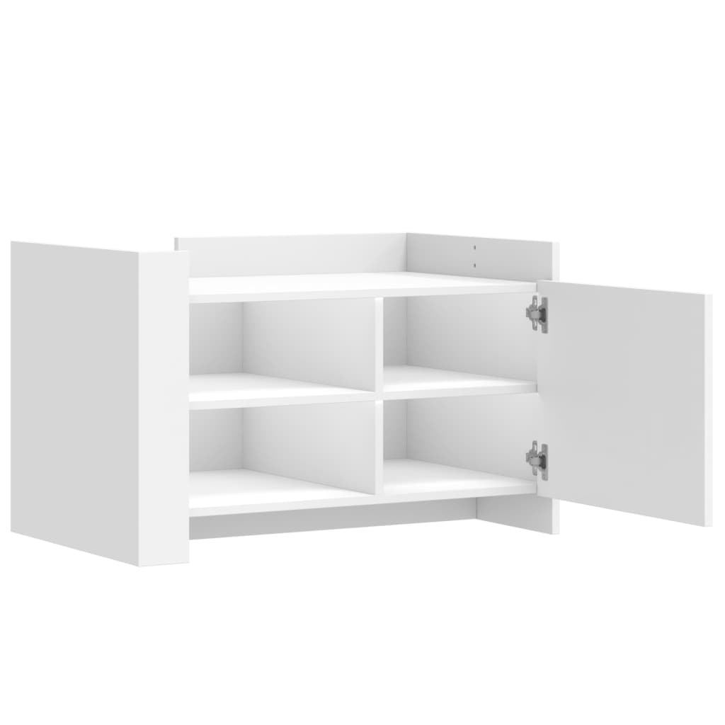 Salongbord Hvit 80X50X50 Cm Konstruert Tre