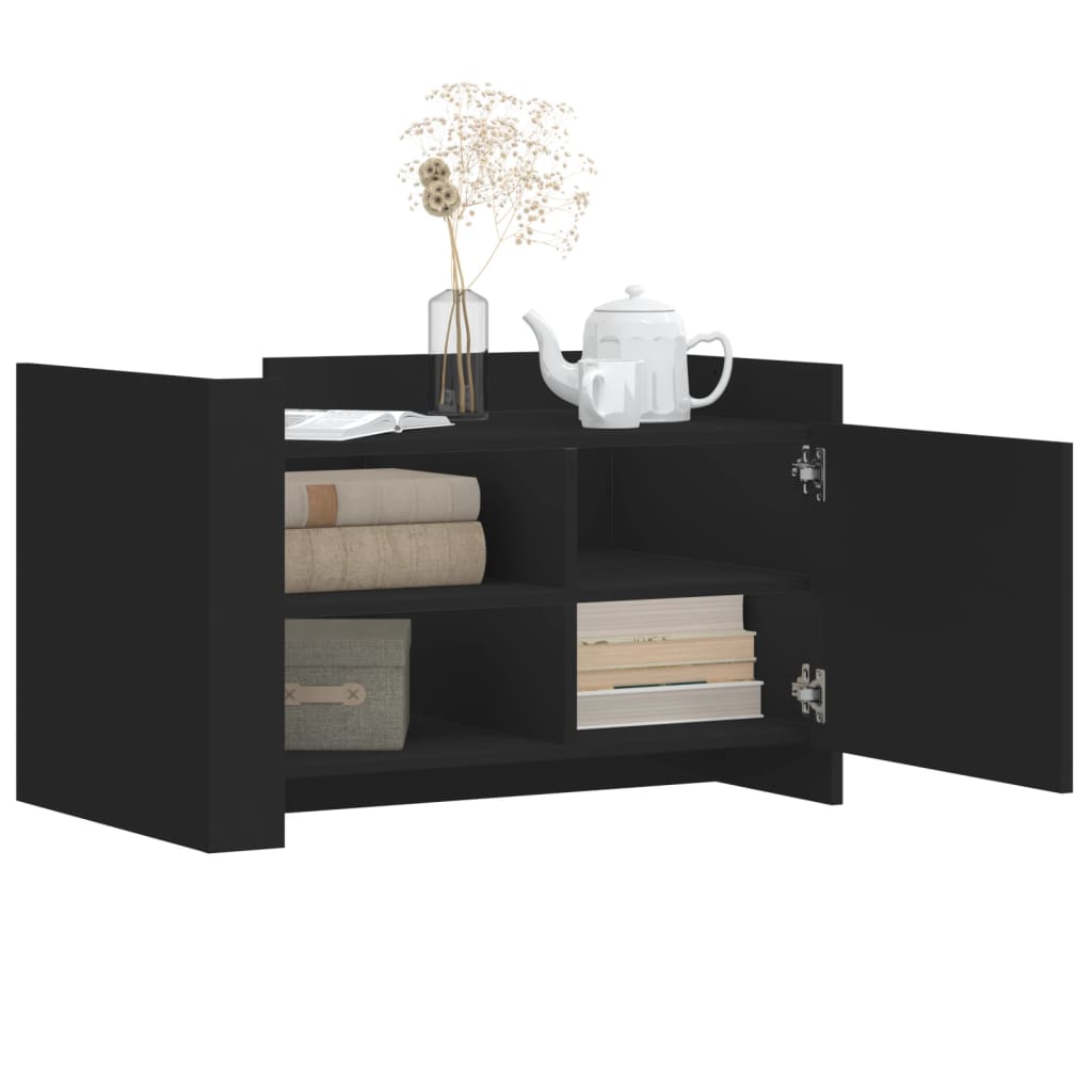 Salongbord Svart 80X50X50 Cm Konstruert Tre