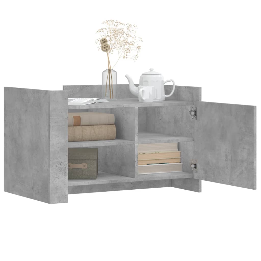 Salongbord Betonggrå 80X50X50 Cm Konstruert Tre