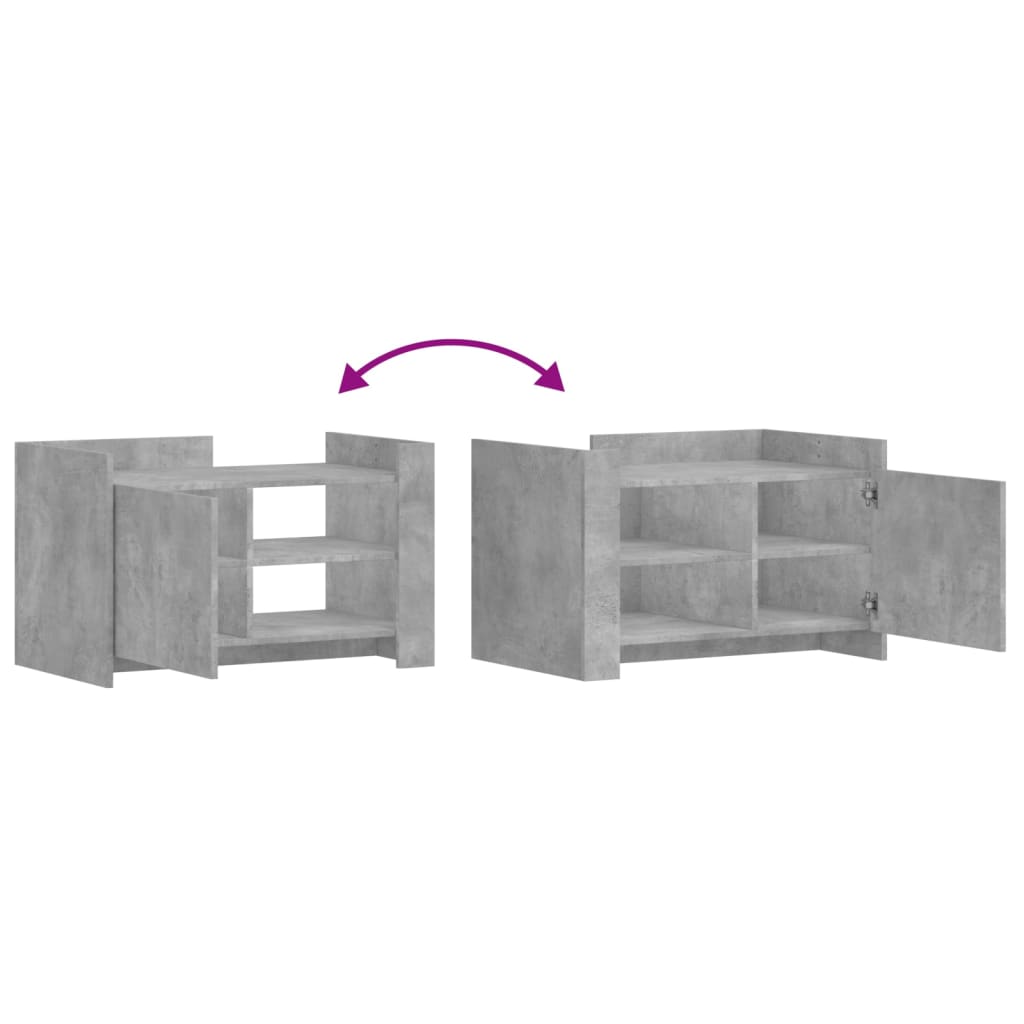 Salongbord Betonggrå 80X50X50 Cm Konstruert Tre