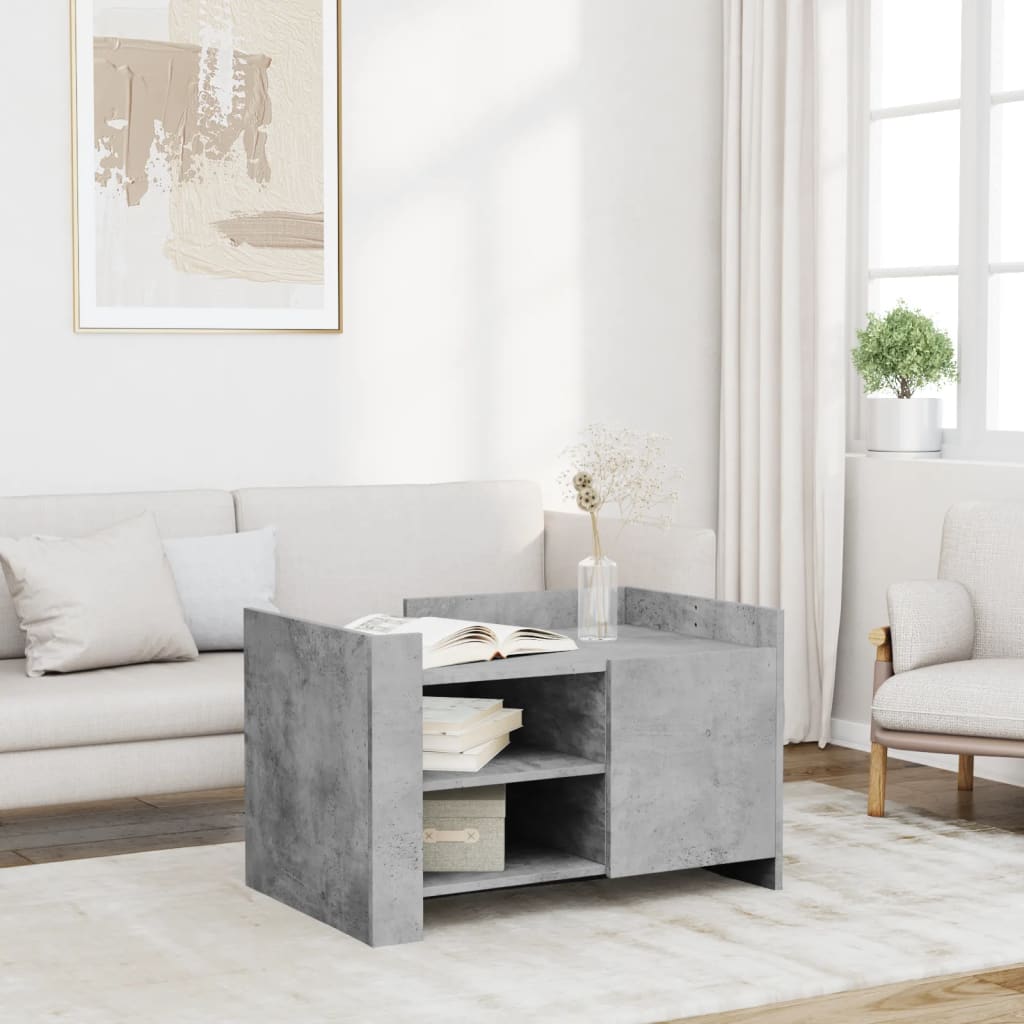 Salongbord Betonggrå 80X50X50 Cm Konstruert Tre