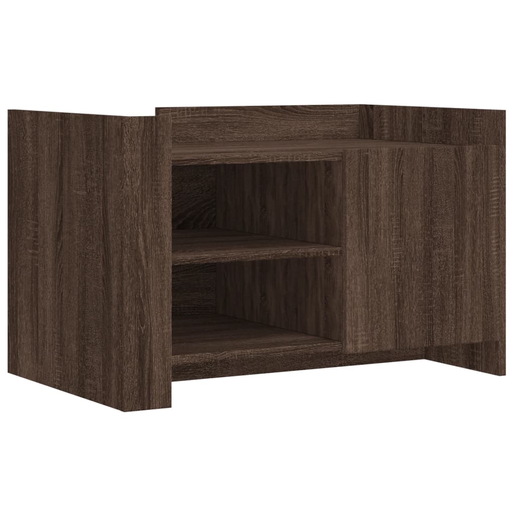 Salongbord Brun Eik 80X50X50 Cm Konstruert Tre