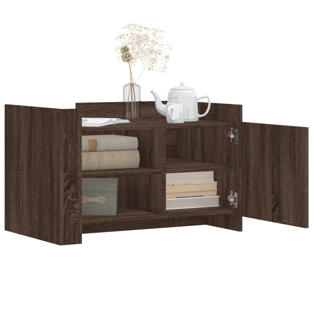 Salongbord Brun Eik 80X50X50 Cm Konstruert Tre