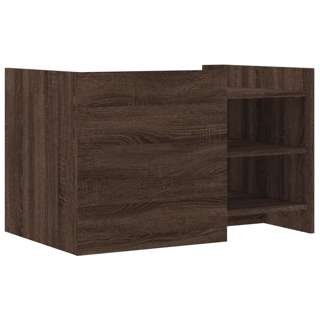 Salongbord Brun Eik 80X50X50 Cm Konstruert Tre