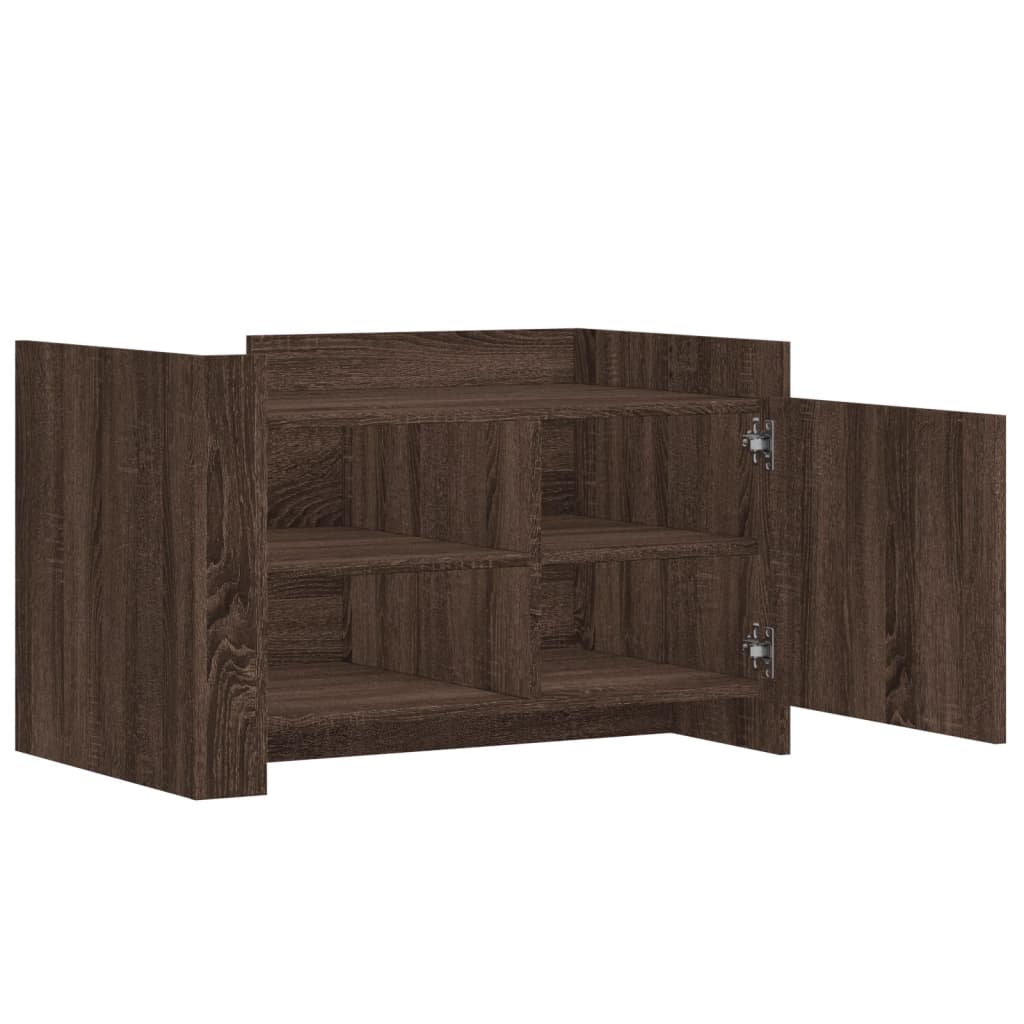 Salongbord Brun Eik 80X50X50 Cm Konstruert Tre