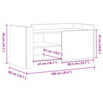 Salongbord Svart 100X50X50 Cm Konstruert Tre