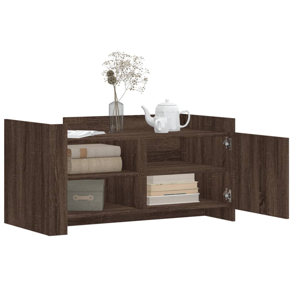 Salongbord Brun Eik 100X50X50 Cm Konstruert Tre