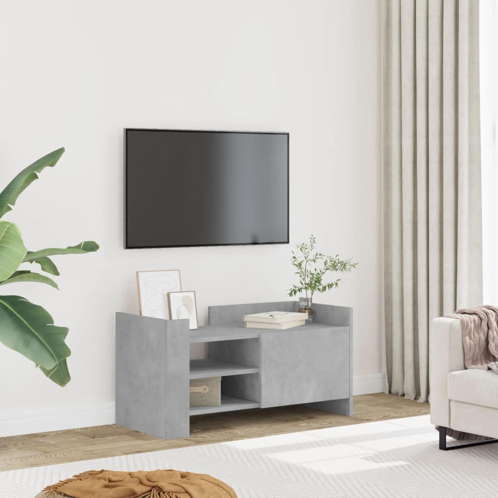 Tv-Benk Betonggrå 80X35X40 Cm Konstruert Tre