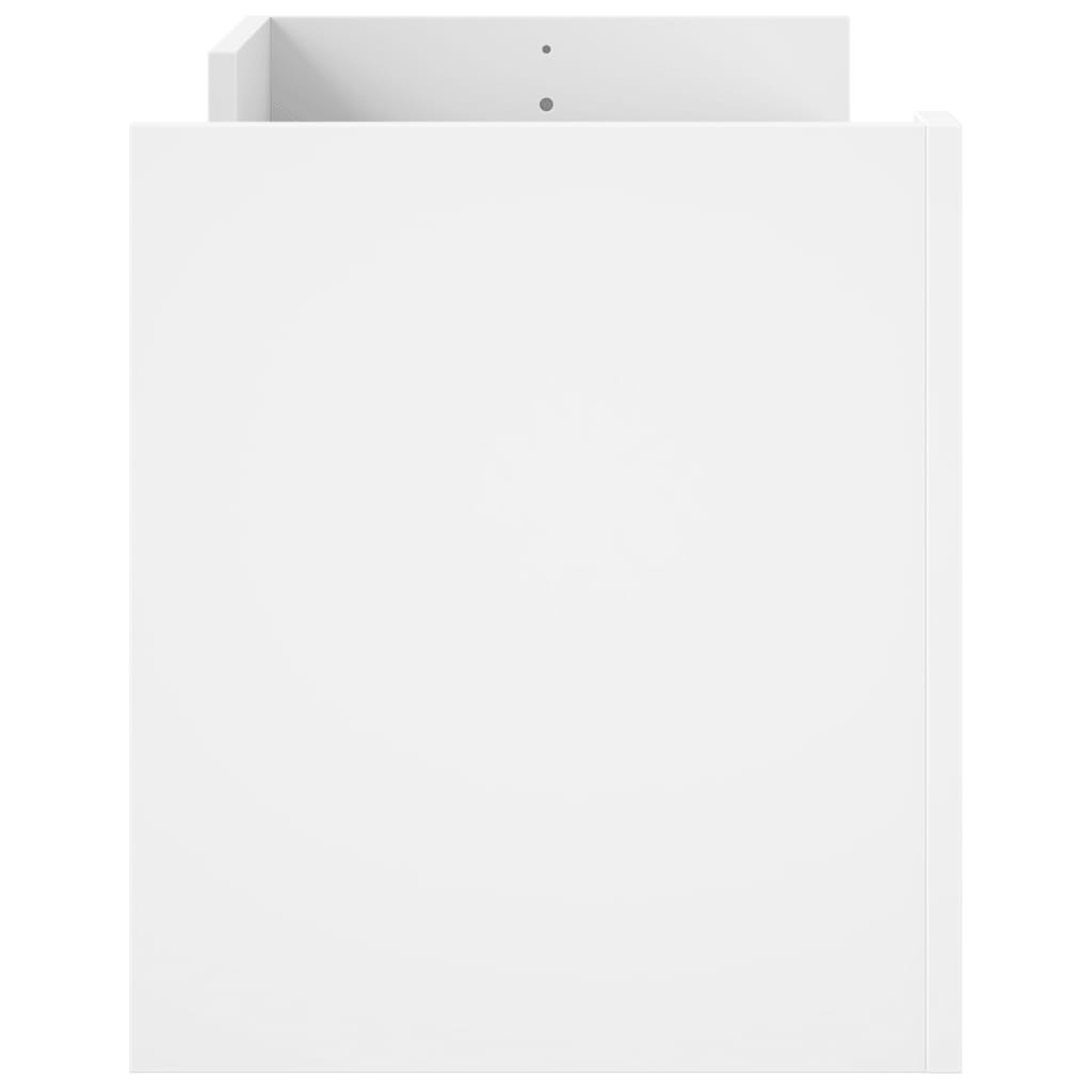 Tv-Benk Hvit 100X35X40 Cm Konstruert Tre