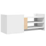 Tv-Benk Hvit 100X35X40 Cm Konstruert Tre