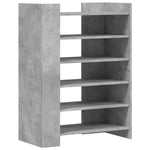Skohylle Betonggrå 74,5X37,5X100 Cm Konstruert Tre