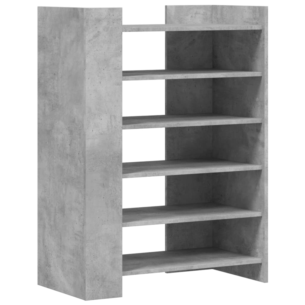 Skohylle Betonggrå 74,5X37,5X100 Cm Konstruert Tre