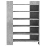 Skohylle Betonggrå 74,5X37,5X100 Cm Konstruert Tre