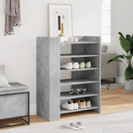 Skohylle Betonggrå 74,5X37,5X100 Cm Konstruert Tre