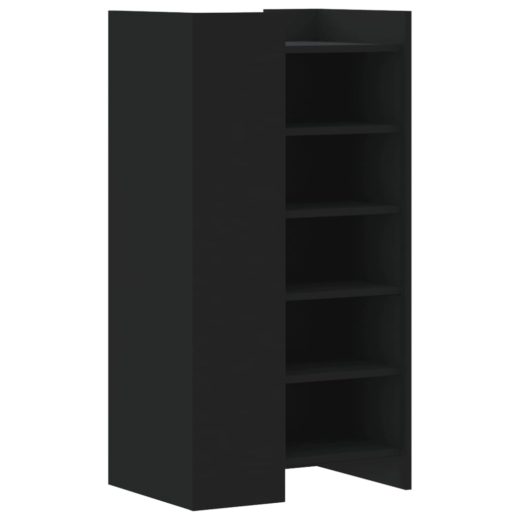 Skohylle Svart 52X37,5X100 Cm Konstruert Tre