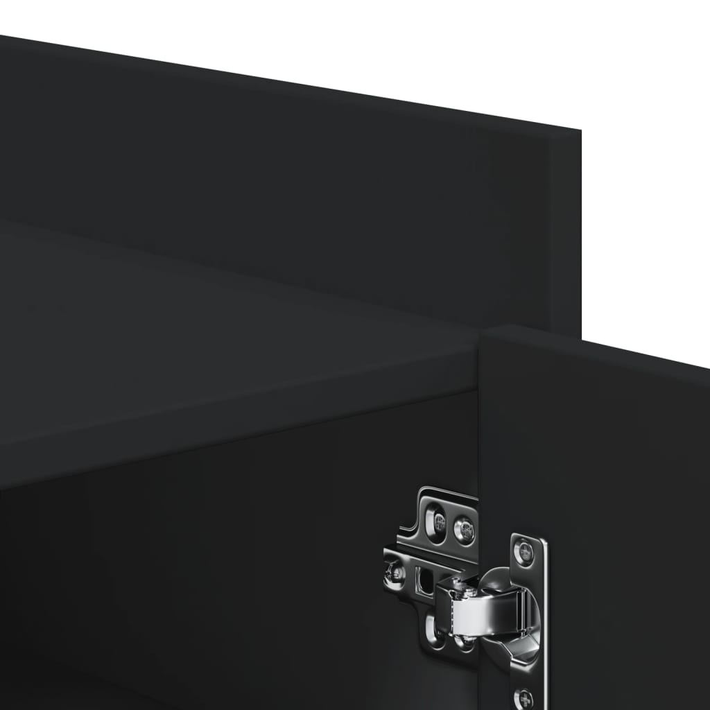 Skohylle Svart 52X37,5X100 Cm Konstruert Tre