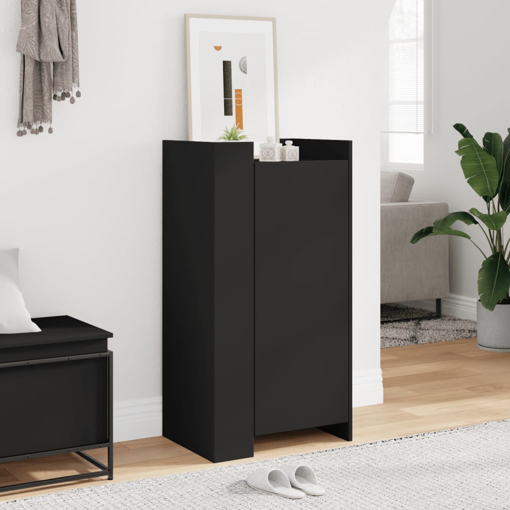 Skohylle Svart 52X37,5X100 Cm Konstruert Tre