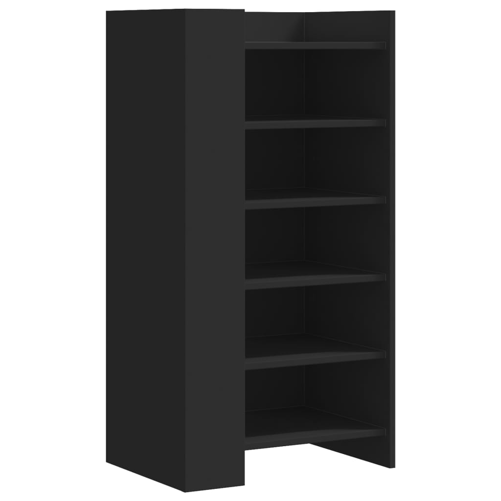 Skohylle Svart 52X37,5X100 Cm Konstruert Tre