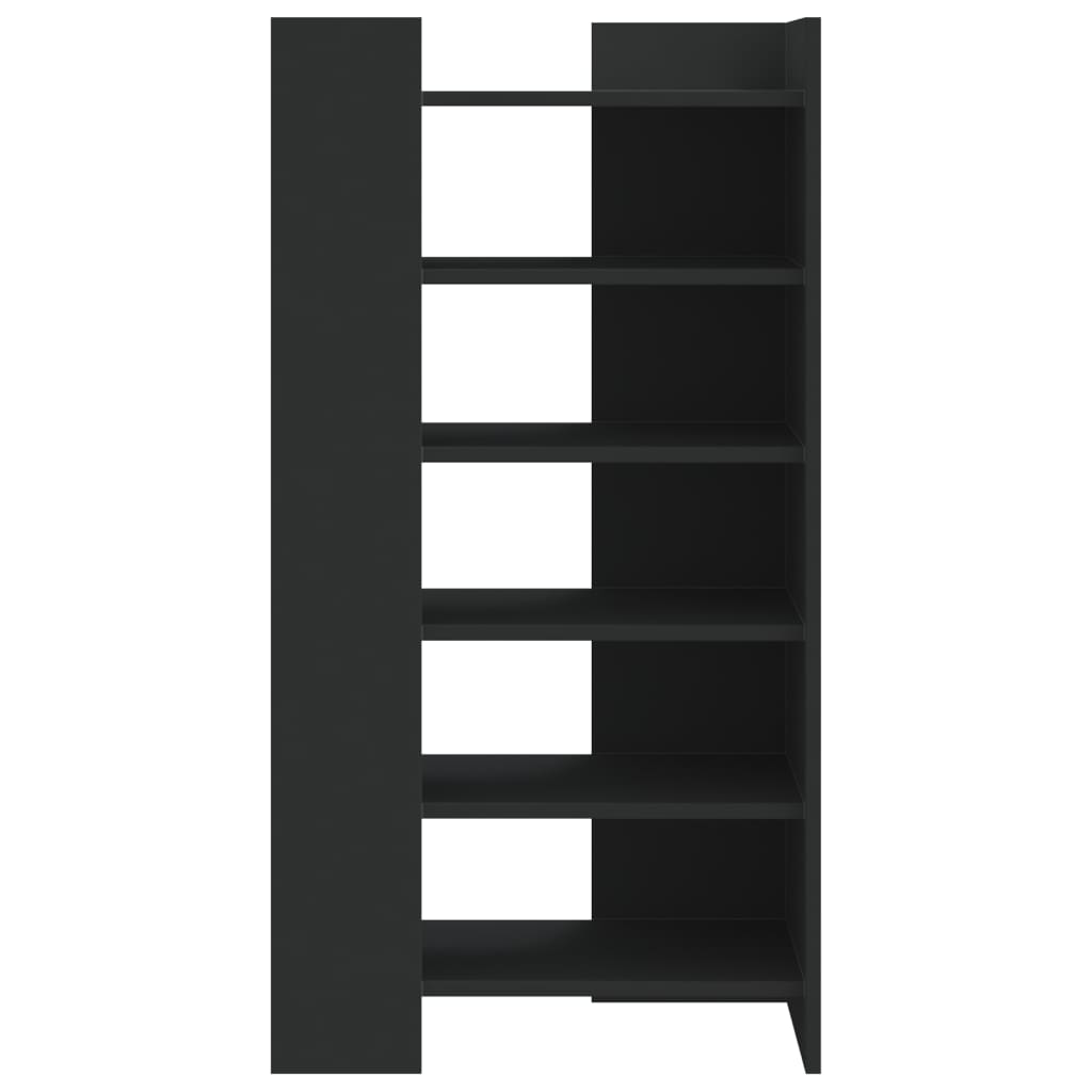 Skohylle Svart 52X37,5X100 Cm Konstruert Tre
