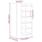 Skohylle Sonoma Eik 52X37,5X100 Cm Konstruert Tre