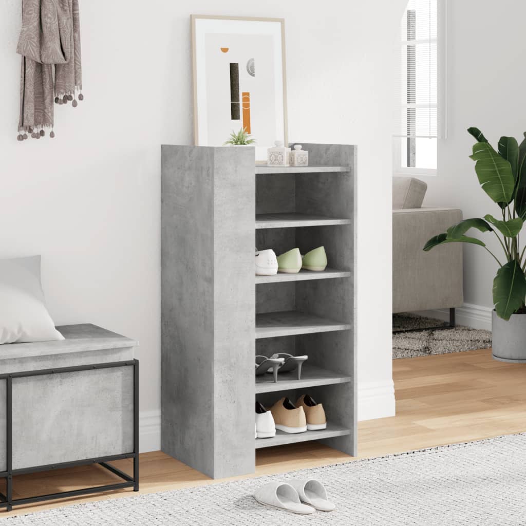 Skoskap Betonggrå 52X37,5X100 Cm Konstruert Tre