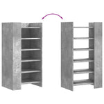 Skoskap Betonggrå 52X37,5X100 Cm Konstruert Tre