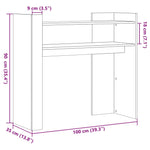 Konsollbord Hvit 100X35X90 Cm Konstruert Tre