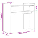 Konsollbord Svart 100X35X90 Cm Konstruert Tre