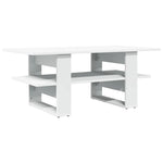 Salongbord Hvit 102X55X42 Cm Konstruert Tre