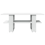Salongbord Hvit 102X55X42 Cm Konstruert Tre