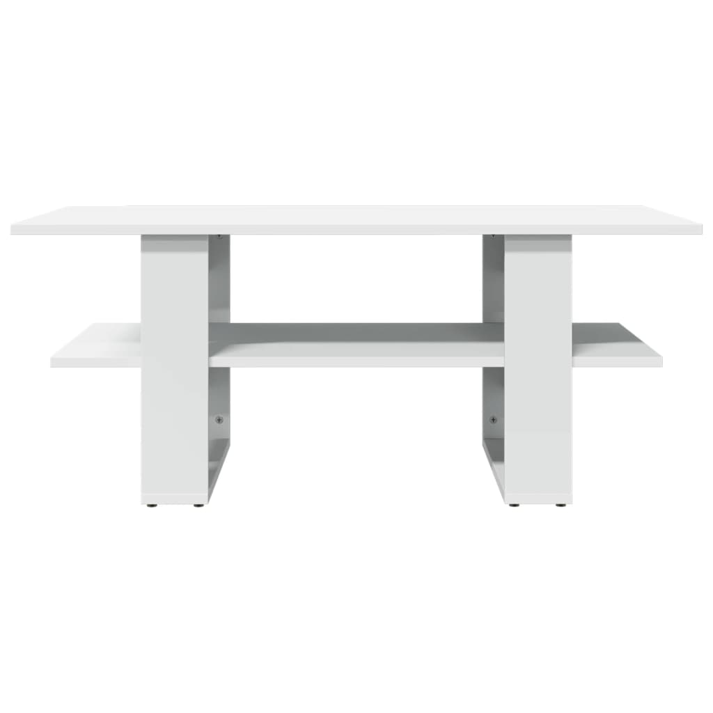 Salongbord Hvit 102X55X42 Cm Konstruert Tre