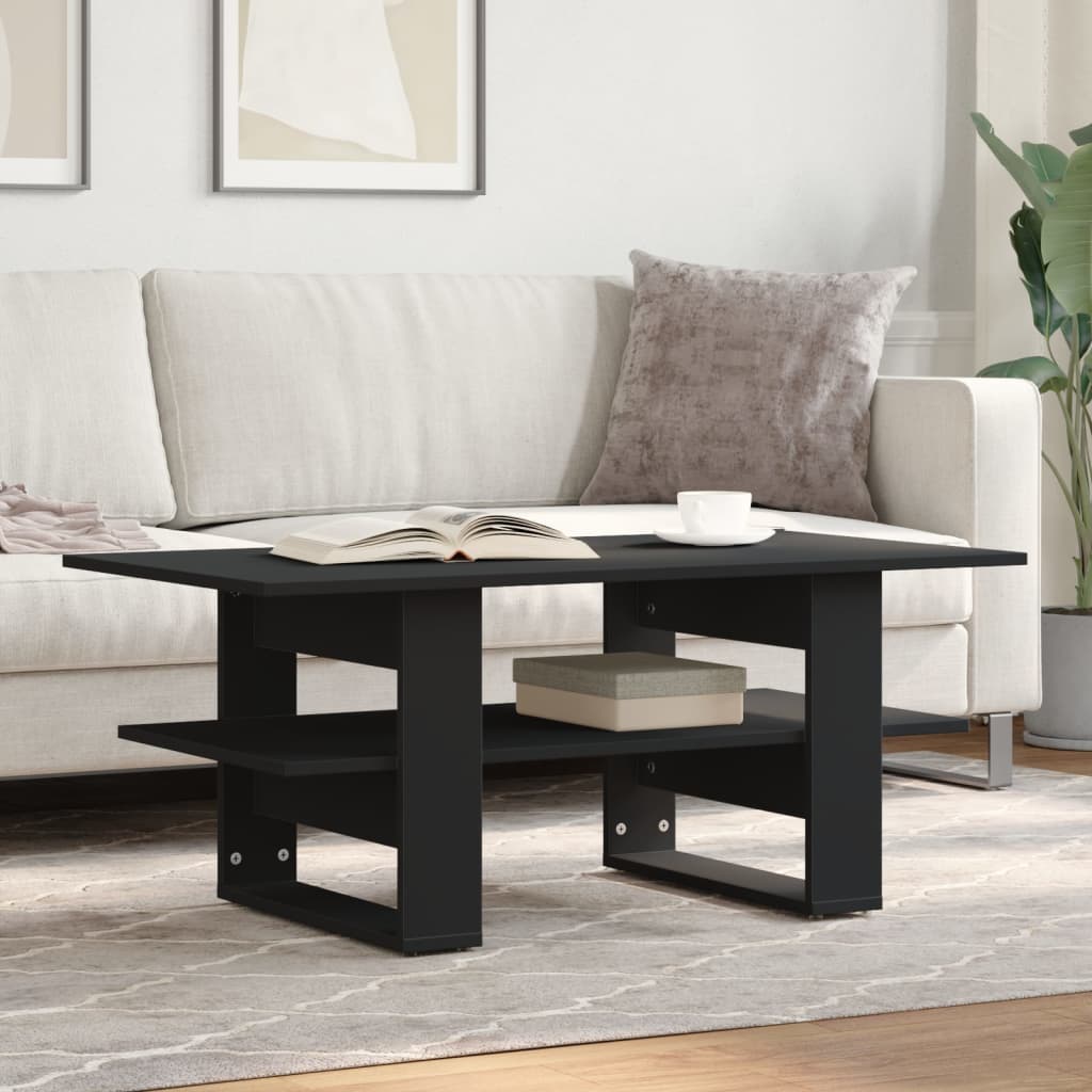 Salongbord Svart 102X55X42 Cm Konstruert Tre