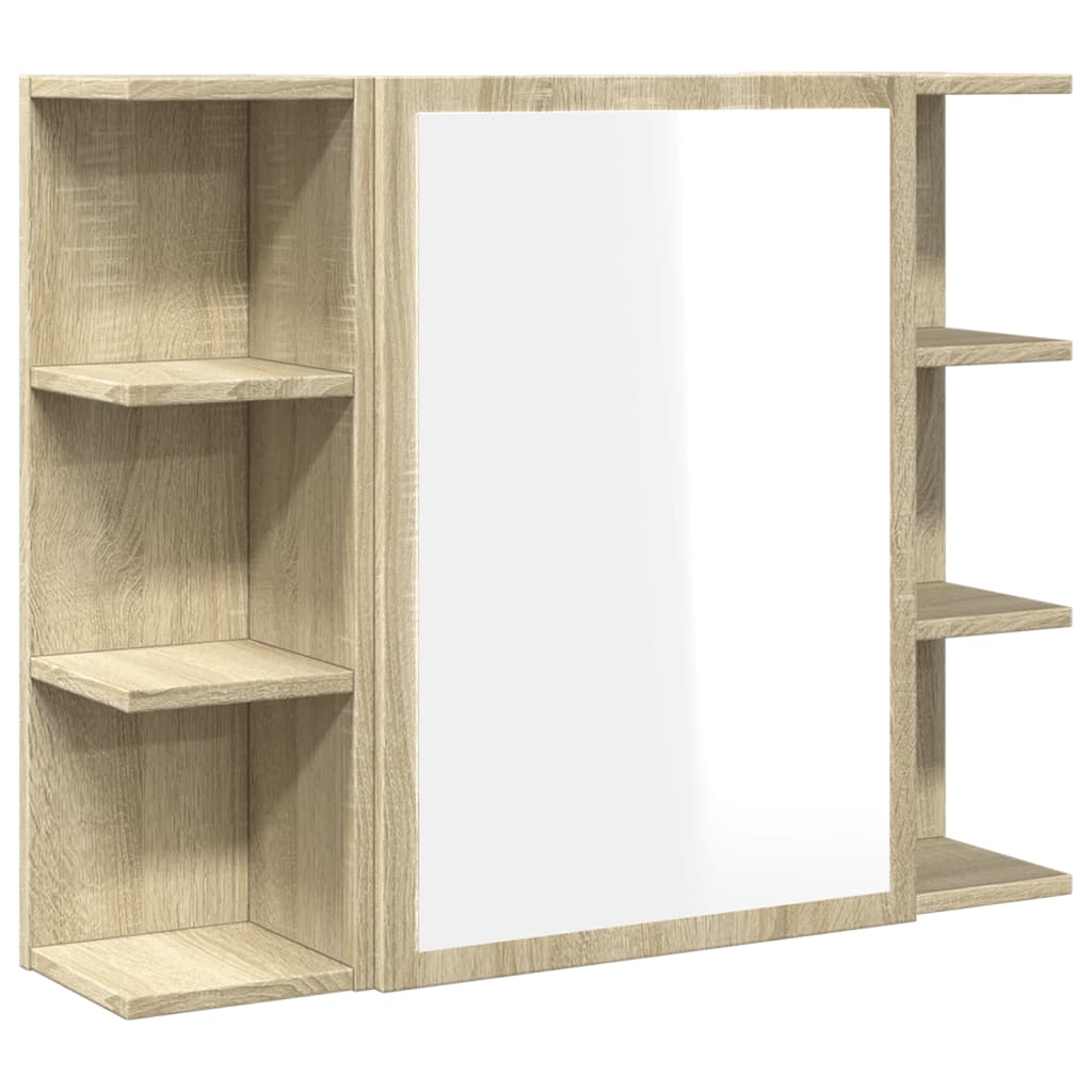 Speilskap Til Baderom Sonoma Eik 80X20,5X64 Cm Sponplate