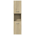 Baderomsskap Sonoma Eik 30X30X130 Cm Sponplate