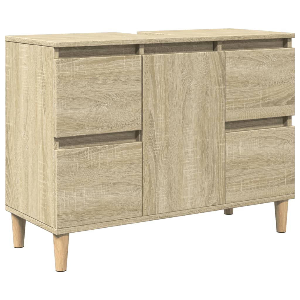 Servantskap Sonoma Eik 80X33X60 Cm Konstruert Tre