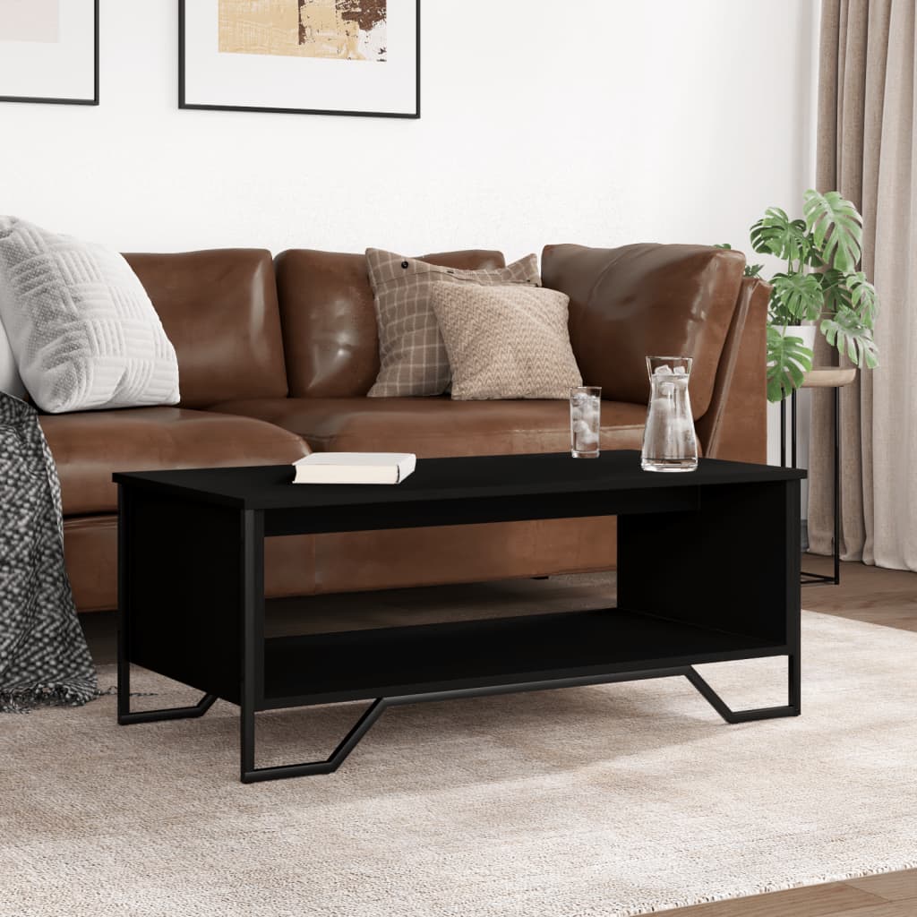 Salongbord Svart 100X51X40 Cm Konstruert Tre
