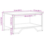 Salongbord Sonoma Eik 75X51X40 Cm Konstruert Tre