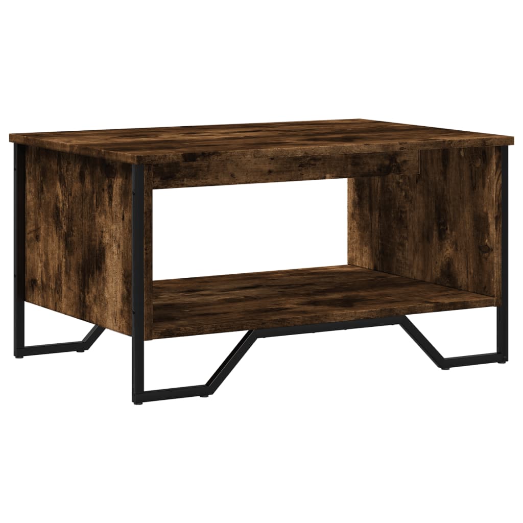Salongbord Røkt Eik 75X51X40 Cm Konstruert Tre