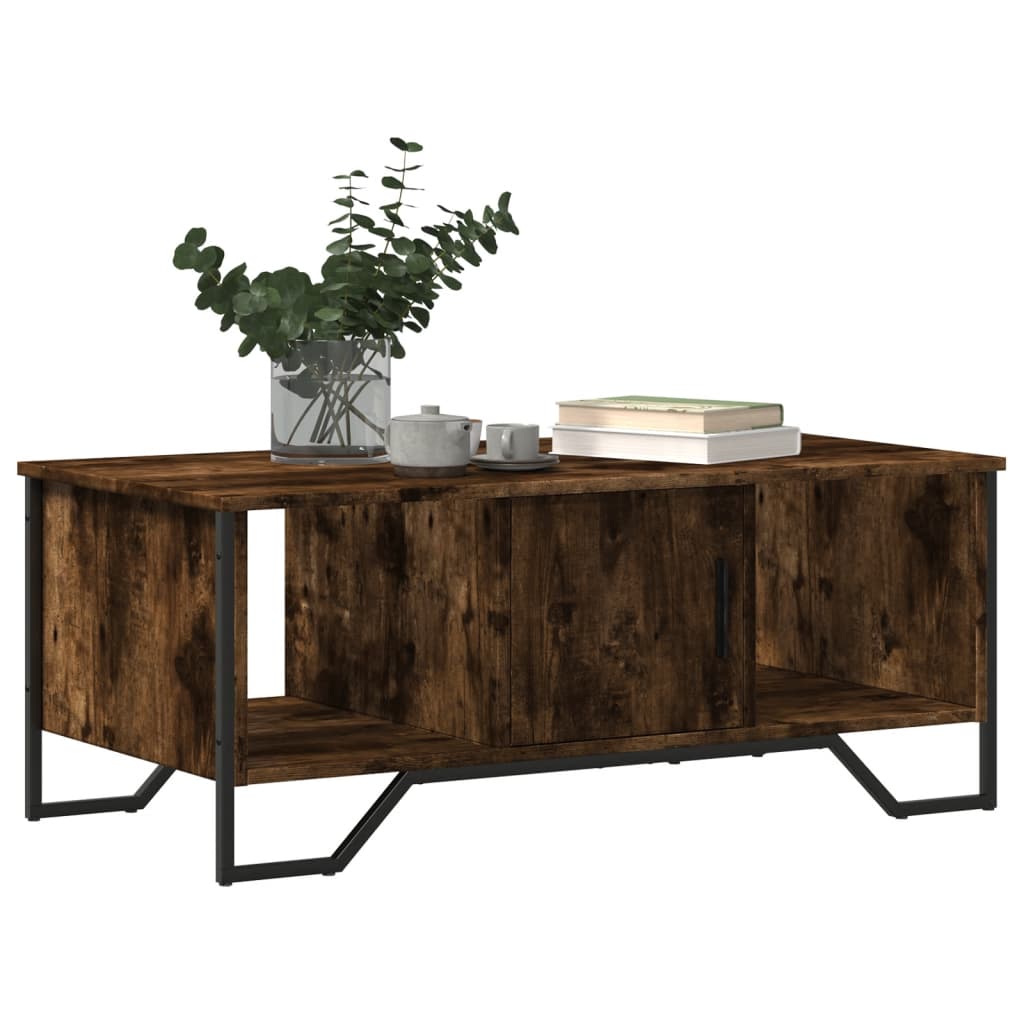 Salongbord Røkt Eik 100X51X40 Cm Konstruert Tre