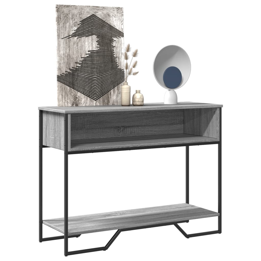 Konsollbord Grå Sonoma 100X35X74,5 Cm Konstruert Tre