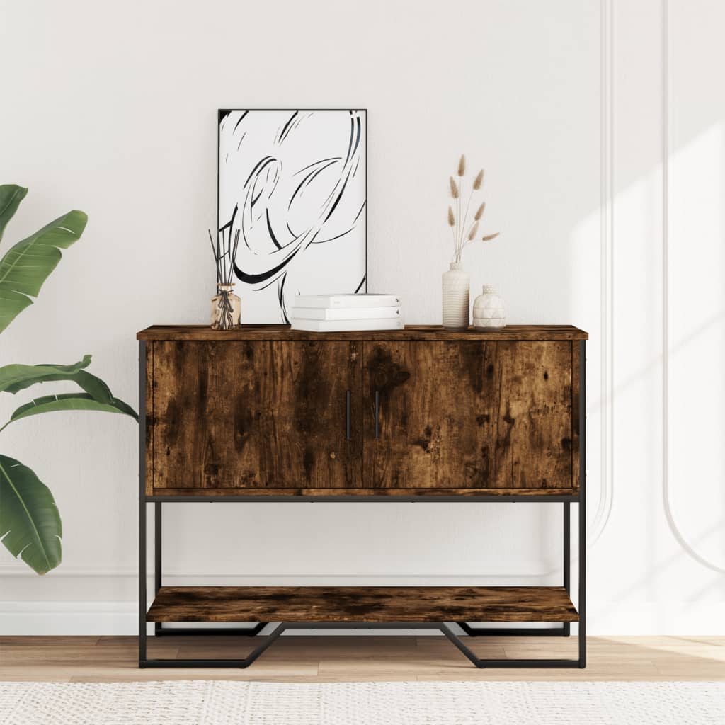 Konsollbord Røkt Eik 100X35X74,5 Cm Konstruert Tre