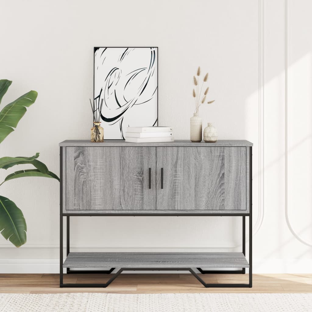 Konsollbord Grå Sonoma 100X35X74,5 Cm Konstruert Tre