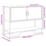 Konsollbord Grå Sonoma 100X35X74,5 Cm Konstruert Tre