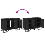 Servantskap Svart 91X35X60 Cm Konstruert Tre
