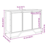 Servantskap Svart 91X35X60 Cm Konstruert Tre