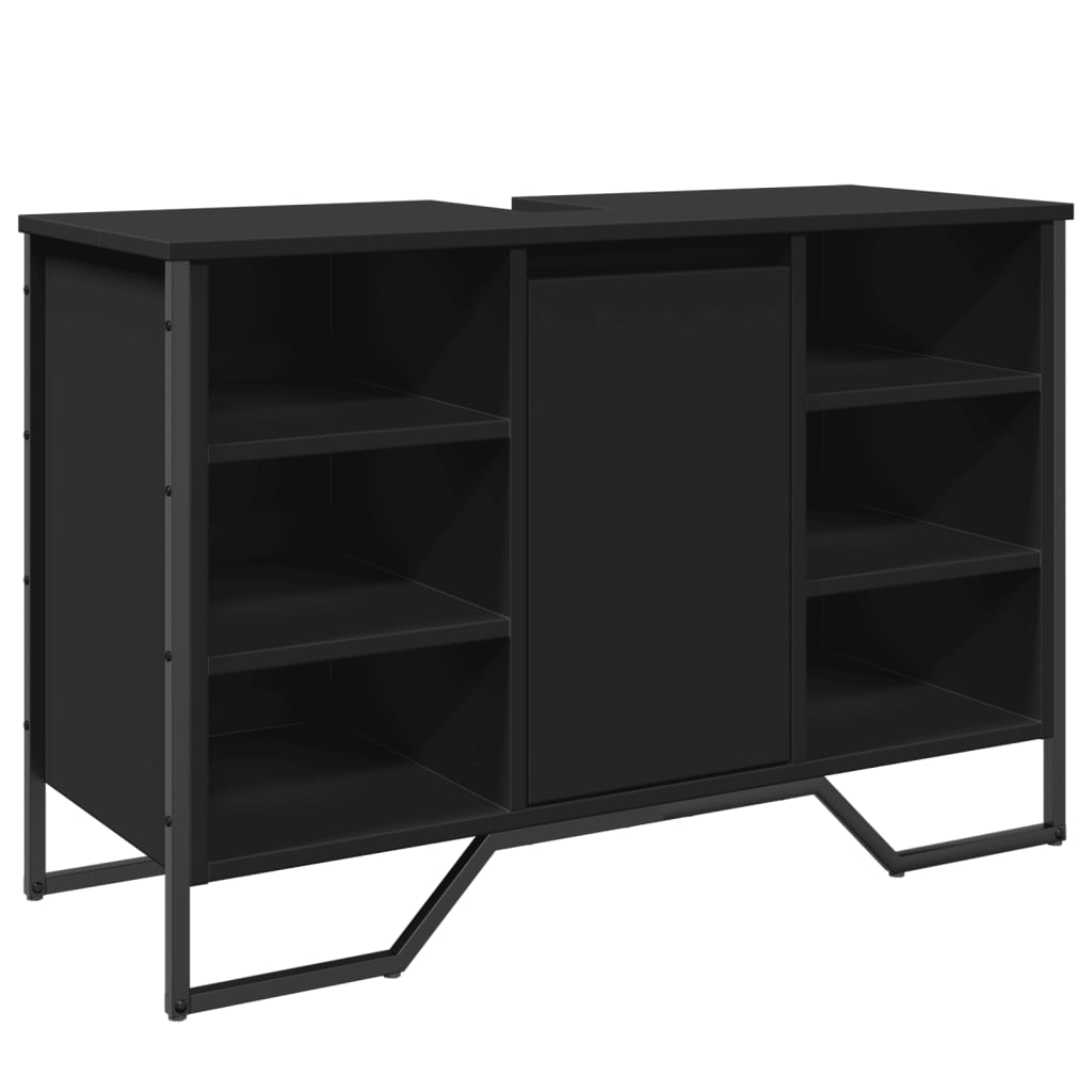 Servantskap Svart 91X35X60 Cm Konstruert Tre