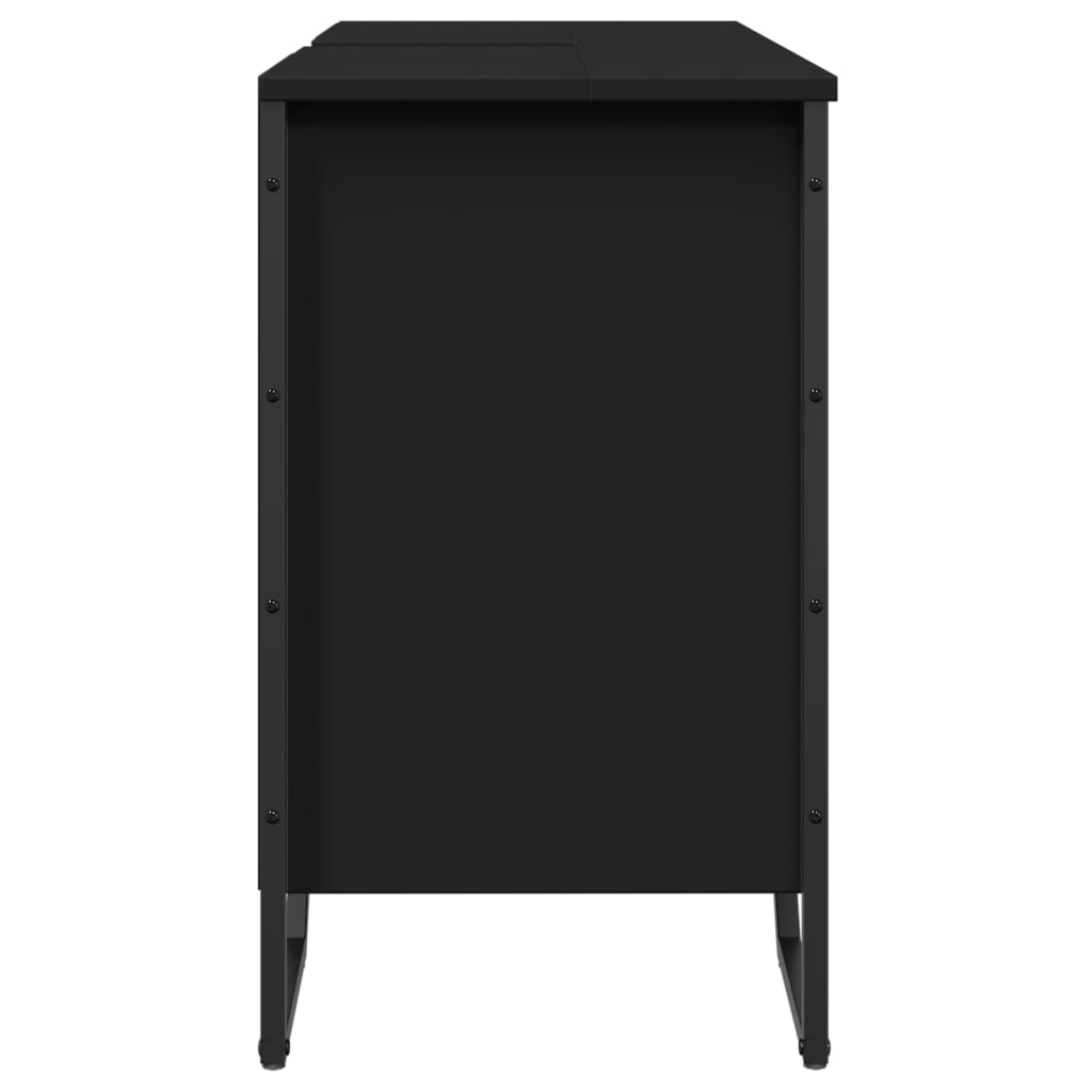 Servantskap Svart 91X35X60 Cm Konstruert Tre