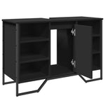 Servantskap Svart 91X35X60 Cm Konstruert Tre